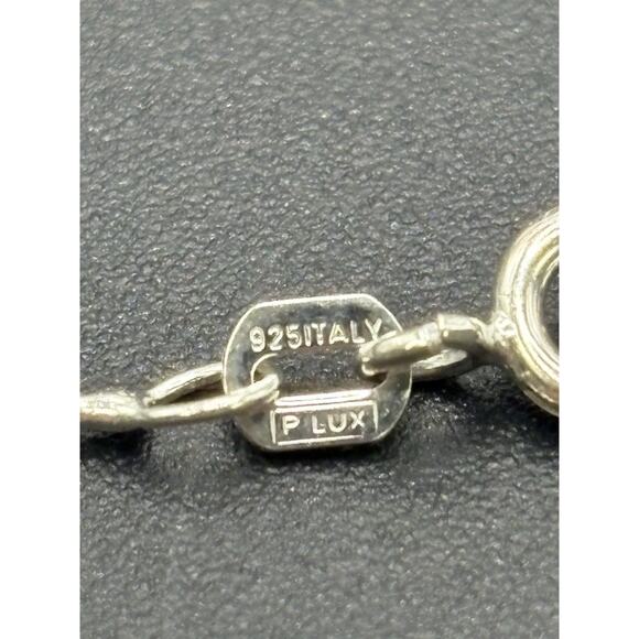 18" New Condition Sterling Silver Paw Print Moon Pendant Necklace 925 - Picture 11 of 11